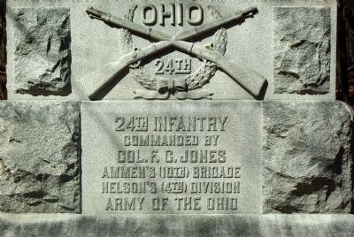 24th Ohio Infantry Marker. Click for full size. 24th Ohio Infantry Marker image. Click for full size.