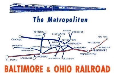 B&O Metropolitan Special Route Map image. Click for full size.