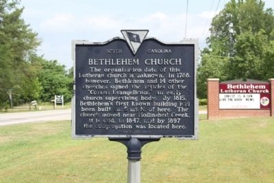 Bethlehem Church Marker. Click for full size. Bethlehem Church Marker image. Click for full size.
