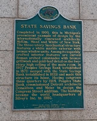 State Savings Bank Marker image. Click for full size.