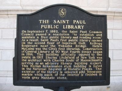 The Saint Paul Public Library Marker image. Click for full size.
