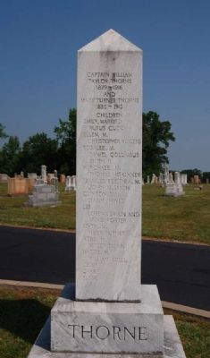 Thorne Marker -<br>South Inscription image. Click for full size.