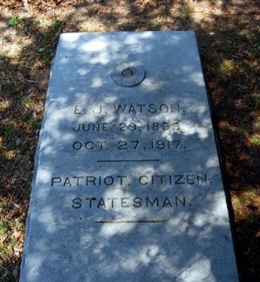 E.J. Watson Tombstone image. Click for full size.