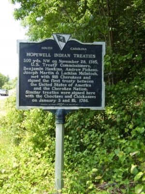 Hopewell / Hopewell Indian Treaties Marker image. Click for full size.
