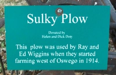 Sulky Plow Marker. Click for full size. Sulky Plow Marker image. Click for full size.