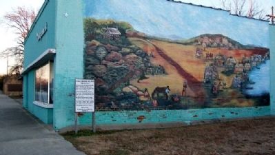 Osage Indian Village Mural and Marker image. Click for full size.
