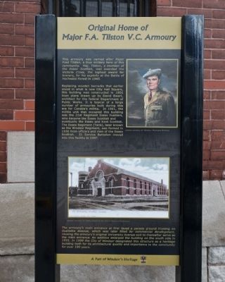 Original Home of Major F.A. Tilston V.C. Armoury Marker image. Click for full size.