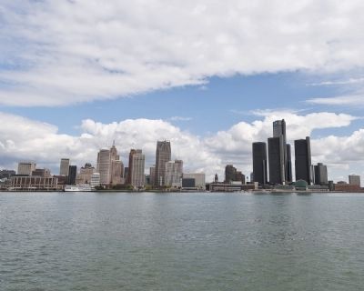The Detroit River and the City of Detroit as Viewed from Windsor Canada image. Click for full size.