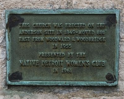 Mariners' Church Native Detroit Womens' Club Plaque image. Click for full size.