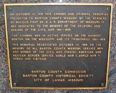 McCook Post No. 34 G.A.R. Civil War Memorial Marker. Click for full size. McCook Post No. 34 G.A.R. Civil War Memorial Marker image. Click for full size.