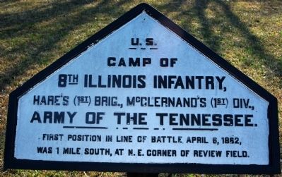 Camp of 8th Illinois Infantry Marker image. Click for full size.