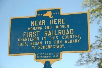 First Railroad Marker image. Click for full size.