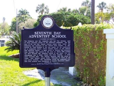 Seventh Day Adventist School Marker image. Click for full size.