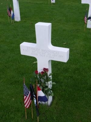 Grave Site of Stanley Hojnacki at the Netherlands American Cemetery in Margraten image. Click for full size.