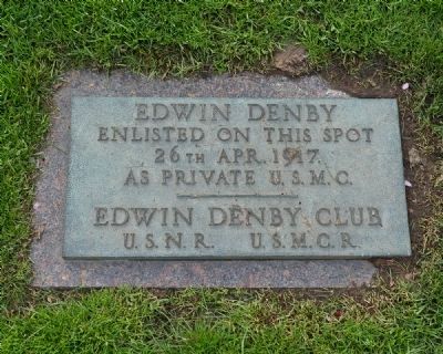 Edwin Denby Enlistment Marker image. Click for full size.
