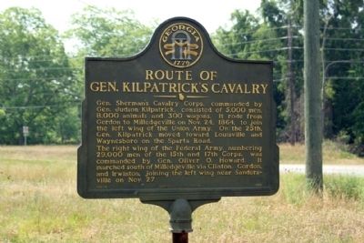 Route of Gen. Kilpatricks Cavalry Marker image. Click for full size.