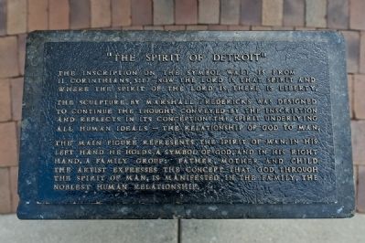 Spirit of Detroit Marker. Click for full size. Spirit of Detroit Marker image. Click for full size.