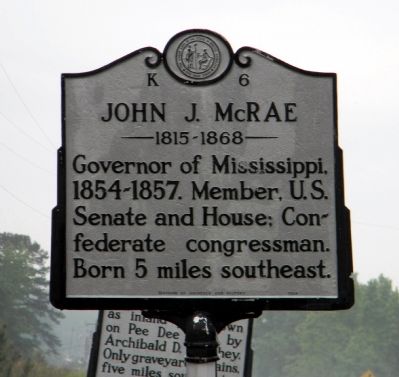 John J. McRae Marker. Click for full size. John J. McRae Marker image. Click for full size.