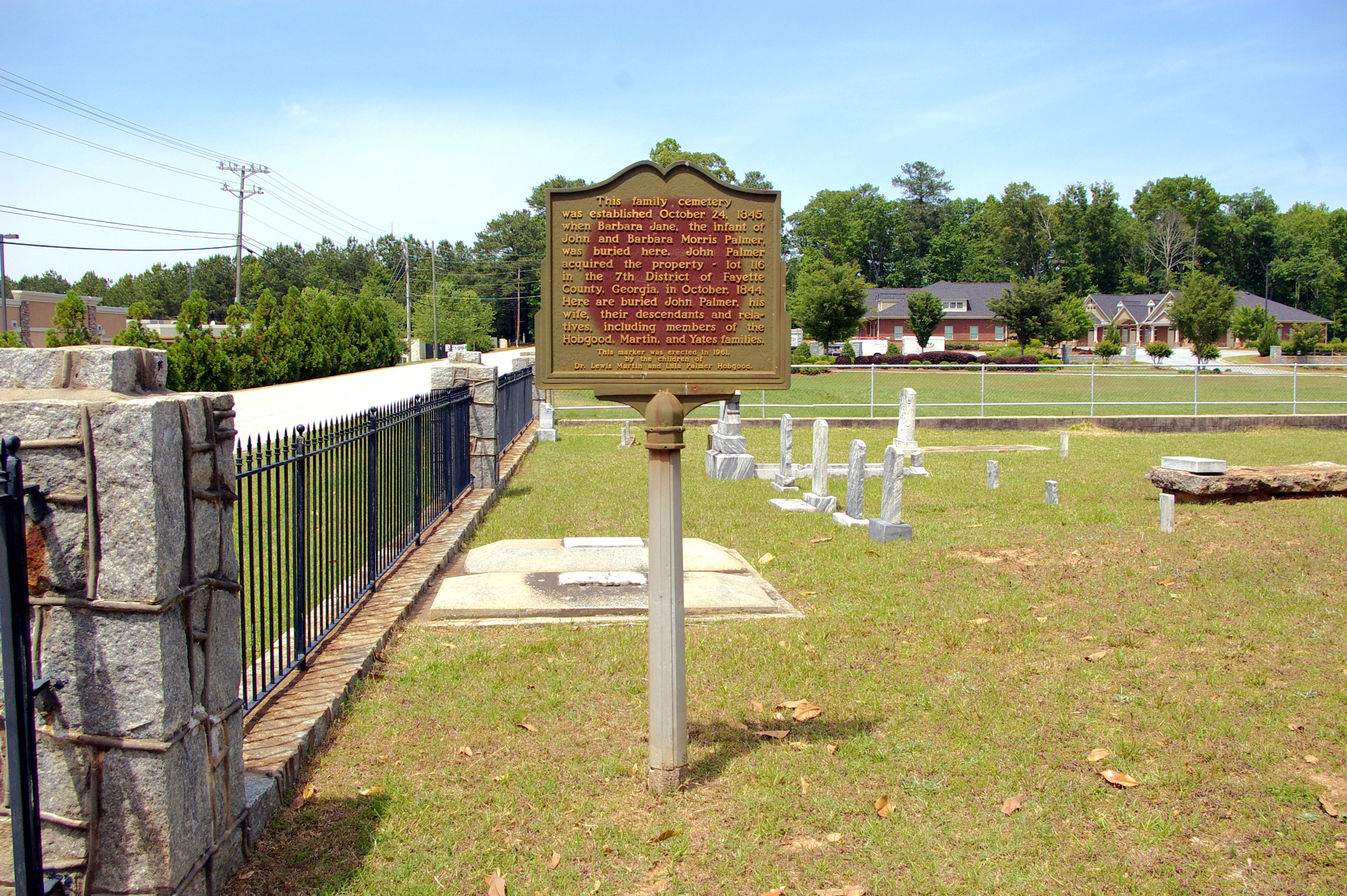 Palmer Family Cemetery Marker