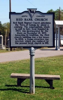 Red Bank Church Marker image. Click for full size.