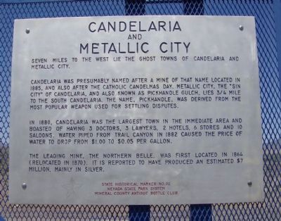 Candelaria and Metallic City Marker image. Click for full size.