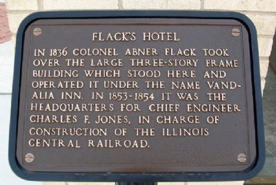 Flack's Hotel Marker image. Click for full size.