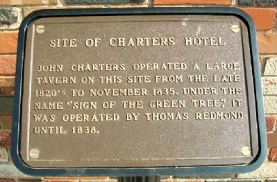 Site of Charters Hotel Marker. Click for full size. Site of Charters Hotel Marker image. Click for full size.