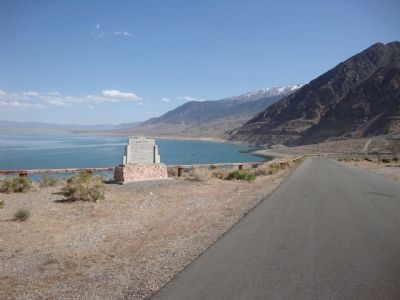 Mineral County Marker, Walker Lake, and part of the Washoe Range image. Click for full size.