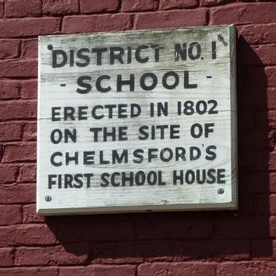 District No. 1 School Marker image. Click for full size.