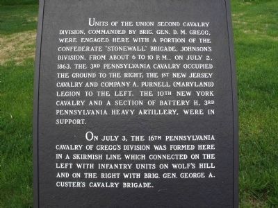 Union Second Cavalry Division Marker image. Click for full size.