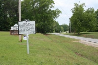Spring Hill Marker seen looking north along Broad River Road image. Click for full size.