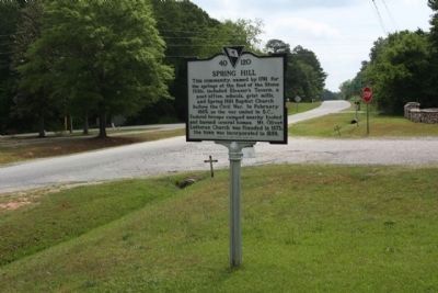 Spring Hill Marker, looking south at Mt. Olivet Church Road intersection image. Click for full size.