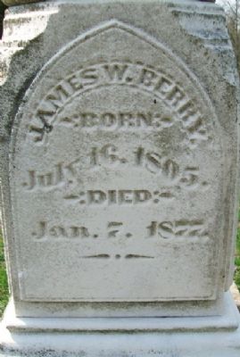 James W. Berry Grave Marker. Click for full size. James W. Berry Grave Marker image. Click for full size.