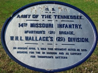 14th Missouri Infantry Marker image. Click for full size.