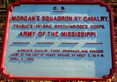 Morgan's Cavalry Marker. Click for full size. Morgan's Cavalry Marker image. Click for full size.