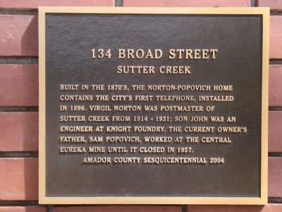 134 Broad Street Marker image. Click for full size.