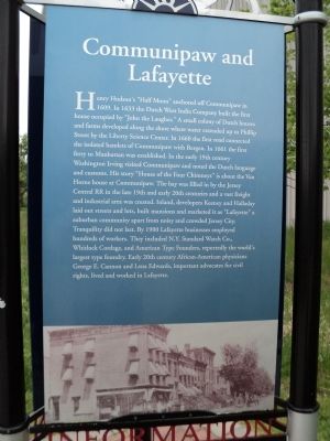 Communipaw and Lafayette Marker image. Click for full size.