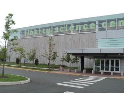 Marker at the Liberty Science Center image. Click for full size.