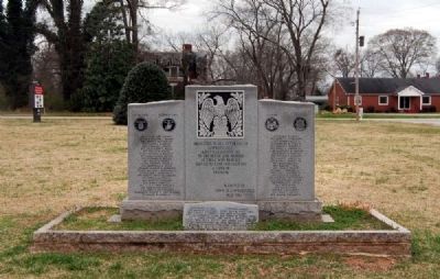 Lowndesville Veterans Monument -<br>East Facing image. Click for full size.