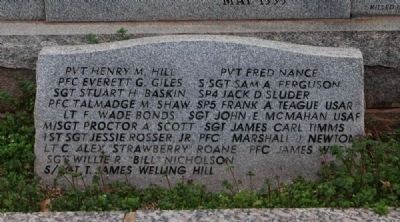 Lowndesville Veterans Monument -<br>East Facing<br>Foot Stone image. Click for full size.