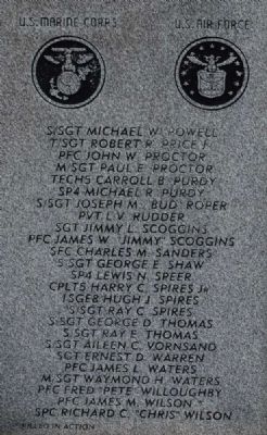 Lowndesville Veterans Monument -<br>West Facing<br>Left Inscription image. Click for full size.