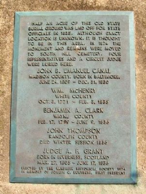 Govt Officials Buried in Old State Cemetery Marker image. Click for full size.