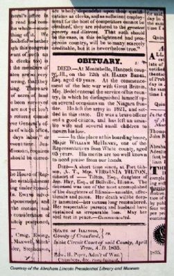 Obituary on Lincoln Attends Funerals Marker image. Click for full size.
