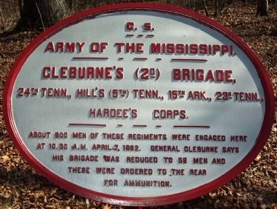 Cleburne's Brigade Marker image. Click for full size.