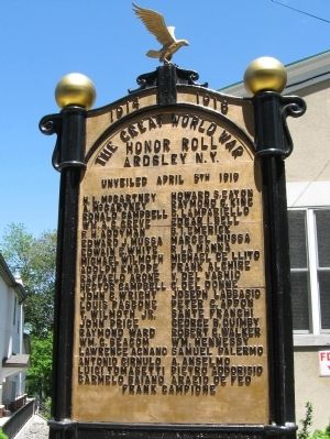 Ardsley World War I Honor Roll image. Click for full size.