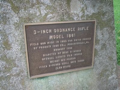 3 – Inch Ordnance Rifle Marker. Click for full size. 3 – Inch Ordnance Rifle Marker image. Click for full size.