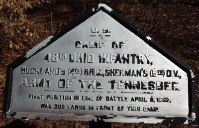 Camp of 48th Ohio Infantry Marker image. Click for full size.