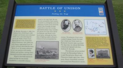 Battle of Unison Marker image. Click for full size.