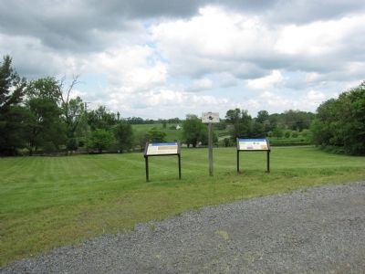 Markers at the Upperville Park image. Click for full size.