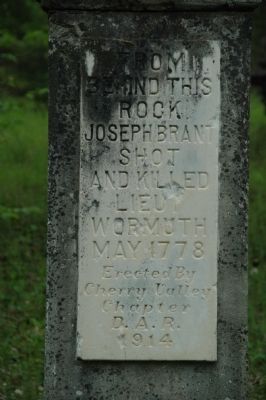 Lieutenant Wormuth Killed Marker image. Click for full size.